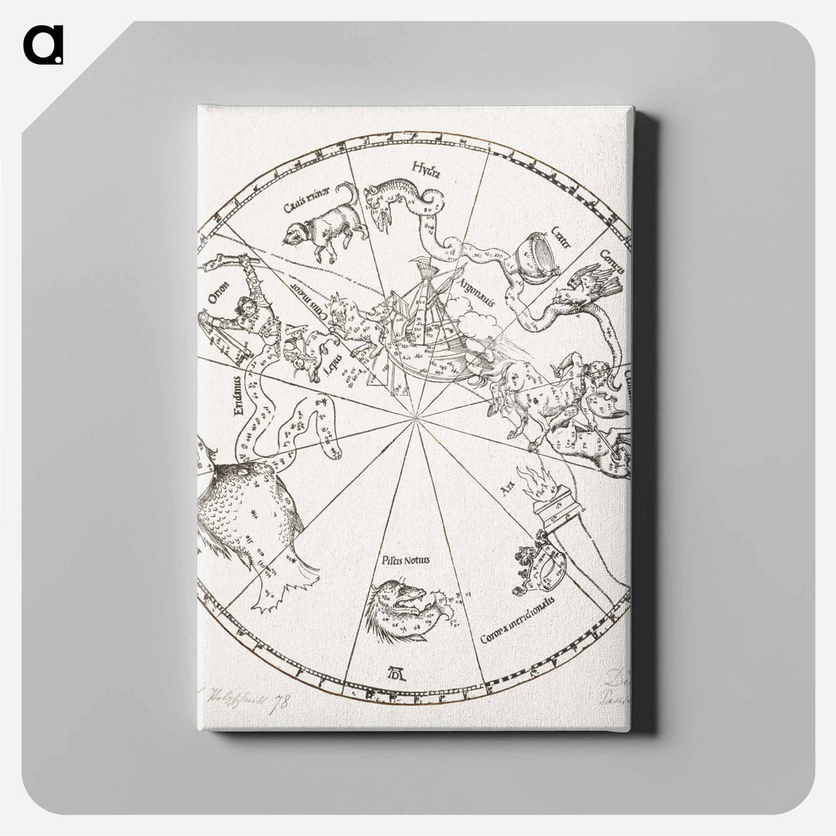 The Southern Hemisphere of the Celestial Globe - アルブレヒト デューラー Canvas.