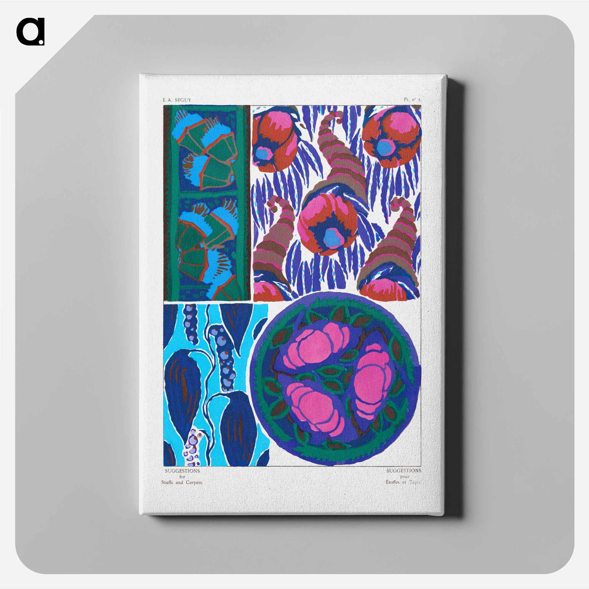 Suggestions pour étoffes et tapis: 60 motifs en couleur - E.A.セギー Canvas.