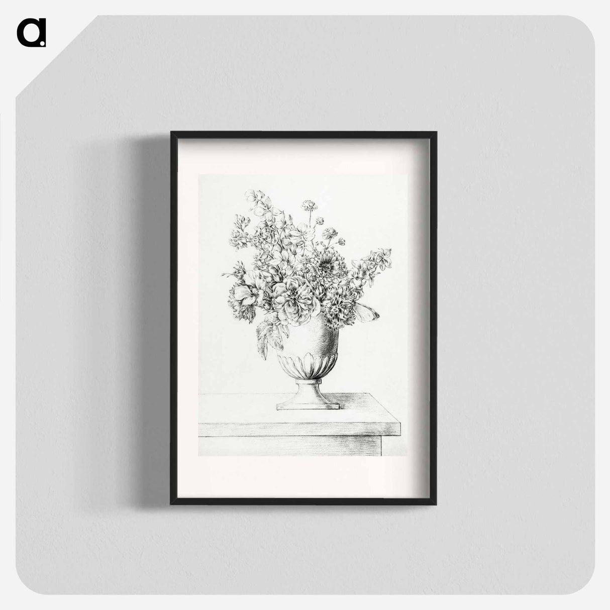 Flowers in a vase - ジャン ベルナール Poster.