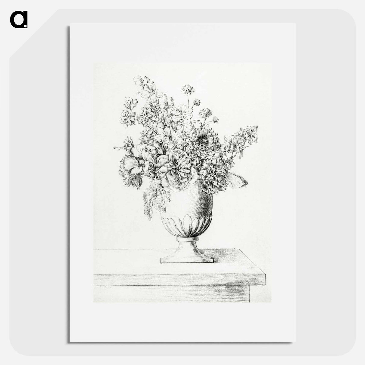 Flowers in a vase - ジャン ベルナール Poster.