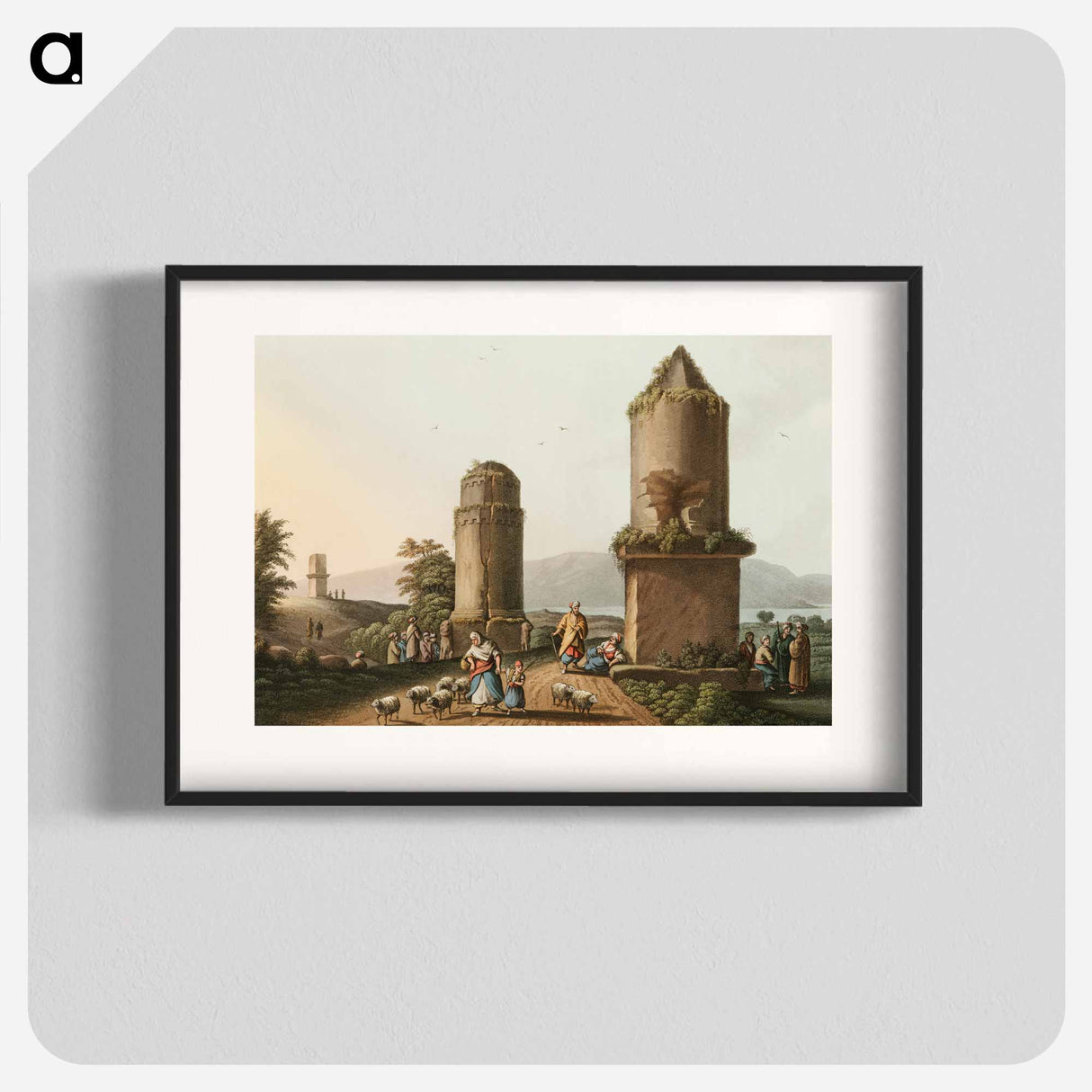 Monuments near Tortosa, Plate II from Views in the Ottoman Dominions, in Europe, in Asia, and some of the Mediterranean islands - Views in the Ottoman Dominions Poster.