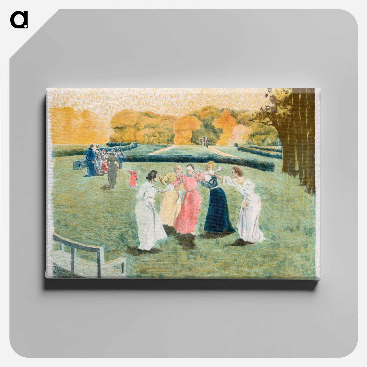 Le Colin-Maillard - アレクサンドル ルノア Canvas.