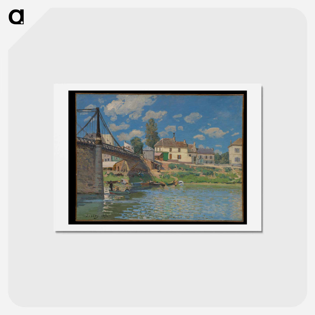 The Bridge at Villeneuve-la-Garenne - アルフレッド シスレー Postcard.