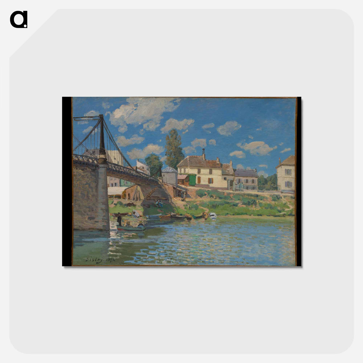 アートポストカード-The Bridge at Villeneuve-la-Garenne - アルフレッド シスレー Postcard.