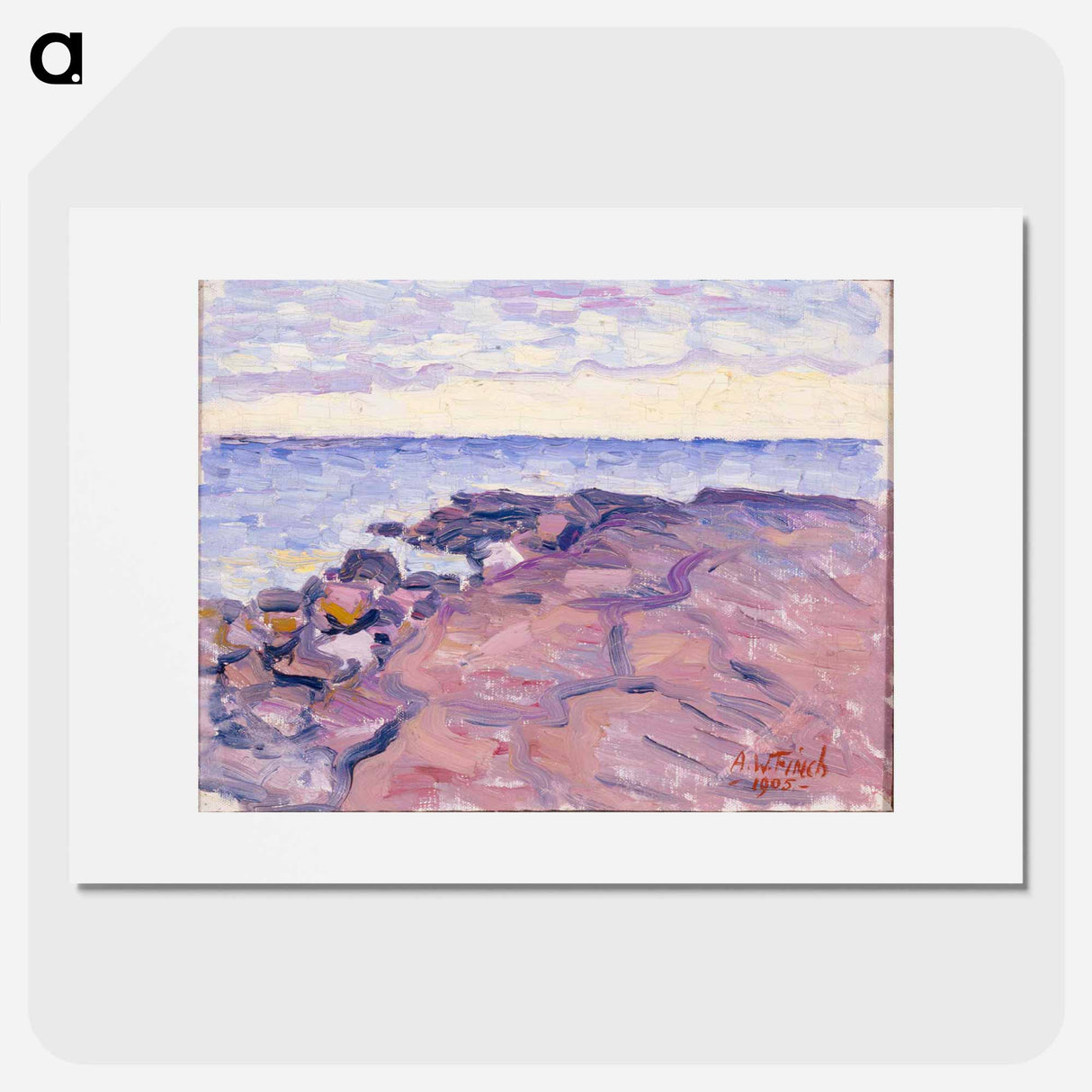 Rantakallioita - アルフレッド ウィリアム フィンチ Poster.