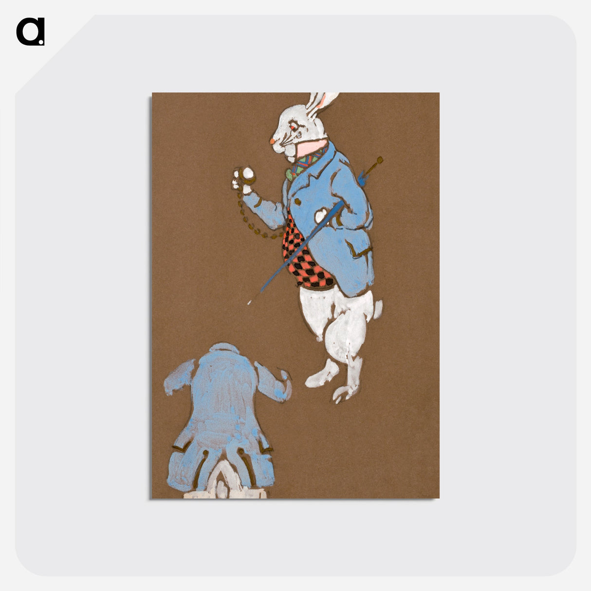 White Rabbit Costume Design for Alice in Wonderland - 不思議の国のアリス Postcard.