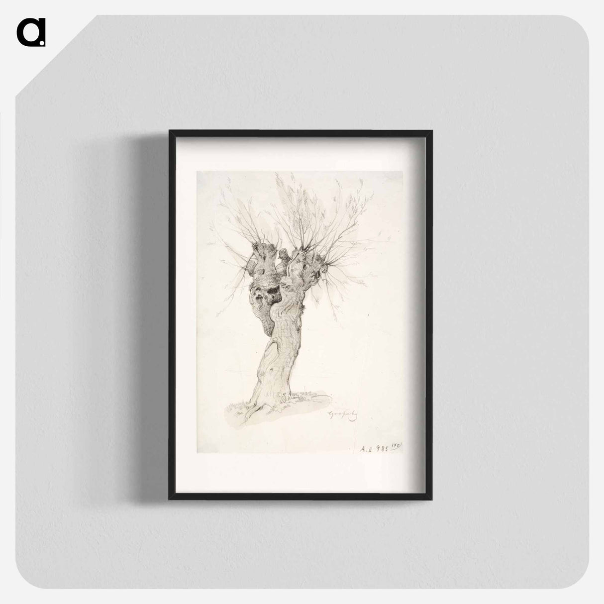 Vanha, typistetty puu - アンダース エクマン Poster.