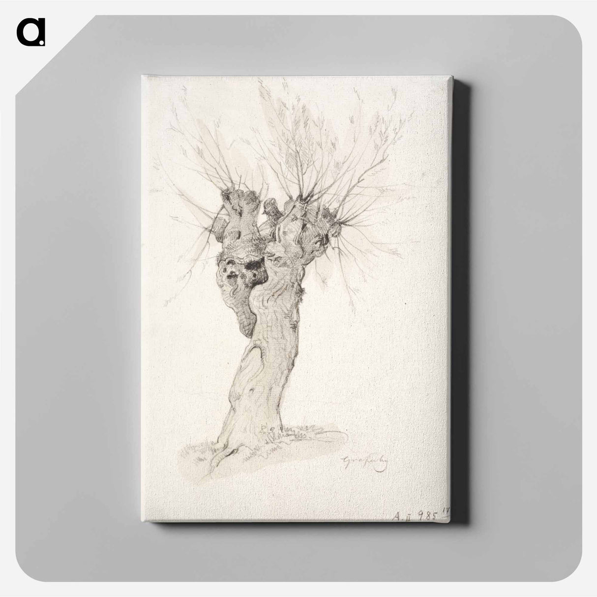 Vanha, typistetty puu - アンダース エクマン Canvas.