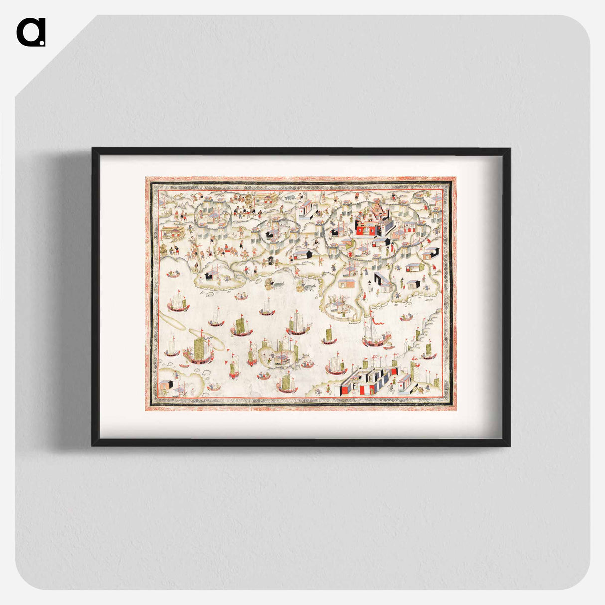 Forts Zeelandia and Provintia and the City of Tainan - アンティーク地図 Poster.