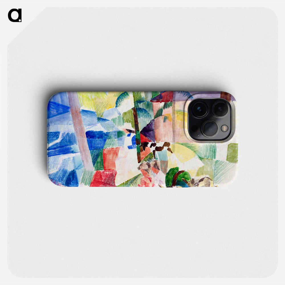 Landscape with children and goats - オーガスト マッケ Phone Case.