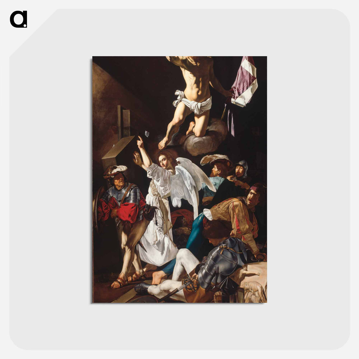 アートポストカード-Caravaggio's Resurrection - カラヴァッジョ Postcard.
