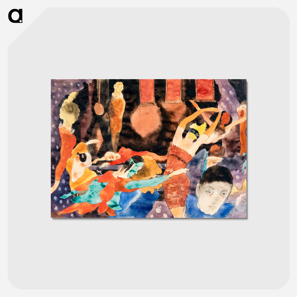 アートポストカード-The Masque of the Red Death - チャールズ デムス Postcard.
