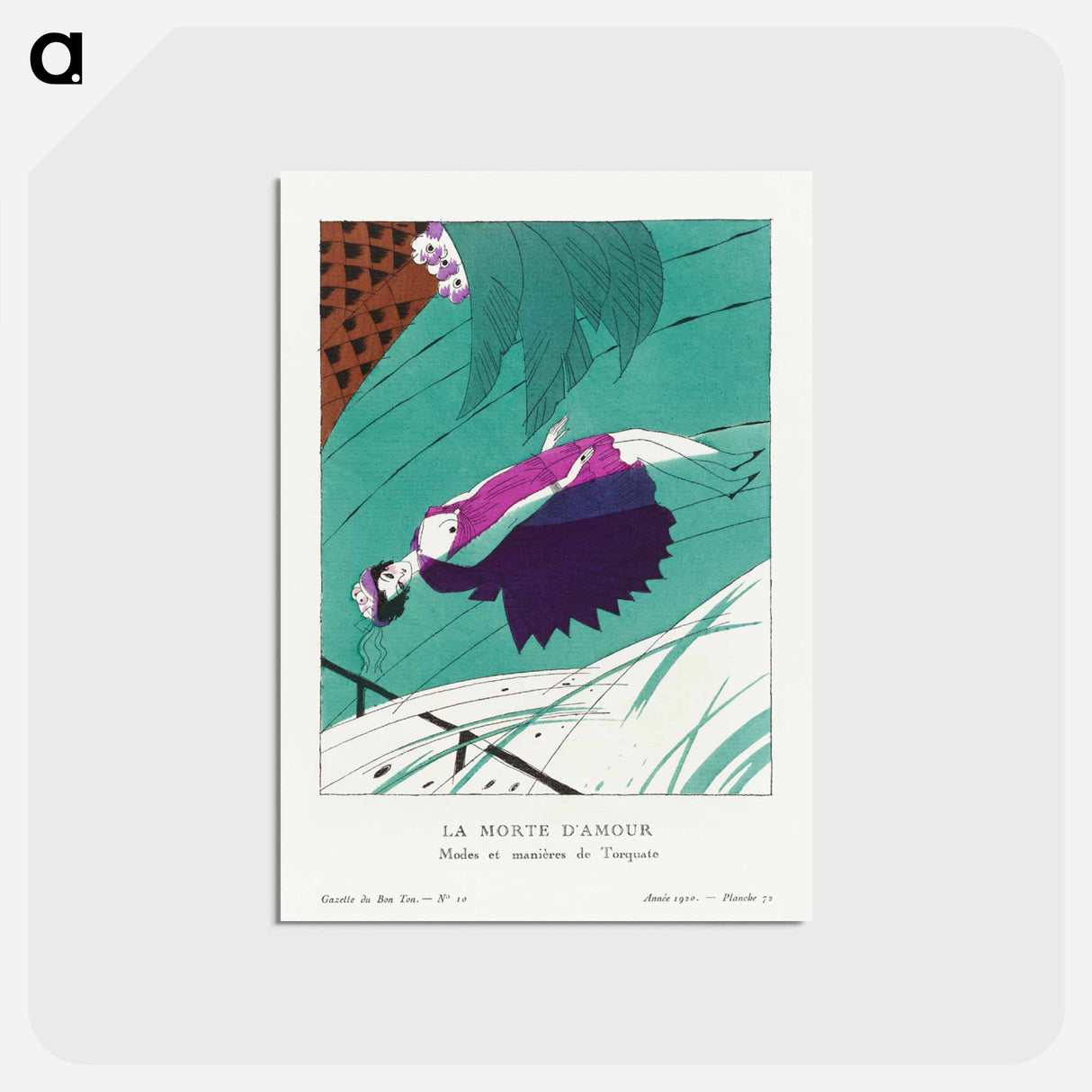 アートポストカード-La Morte d'Amour: Modes et Manners de Torquate
- シャルル マルタン Postcard.