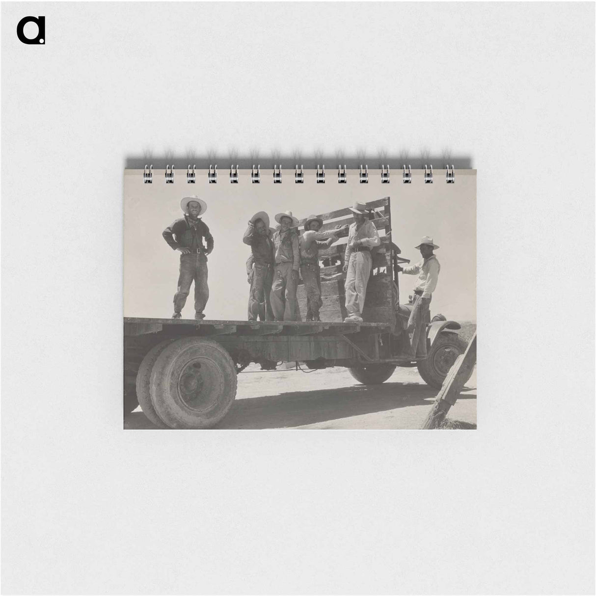 アートメモ帳-Cantaloupe Pickers, Mexicans, at End of Day in California Melon Fields - ドロテア ラング Memo.