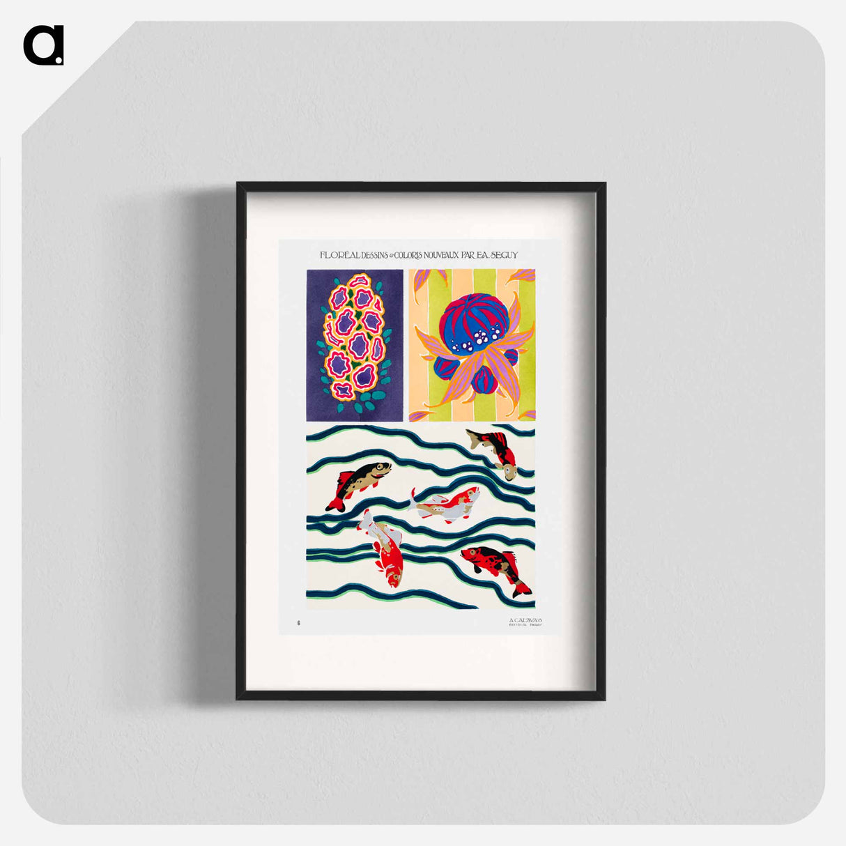 Vintage art deco & art nouveau pattern, plate no. 6. - E.A.セギー Poster.