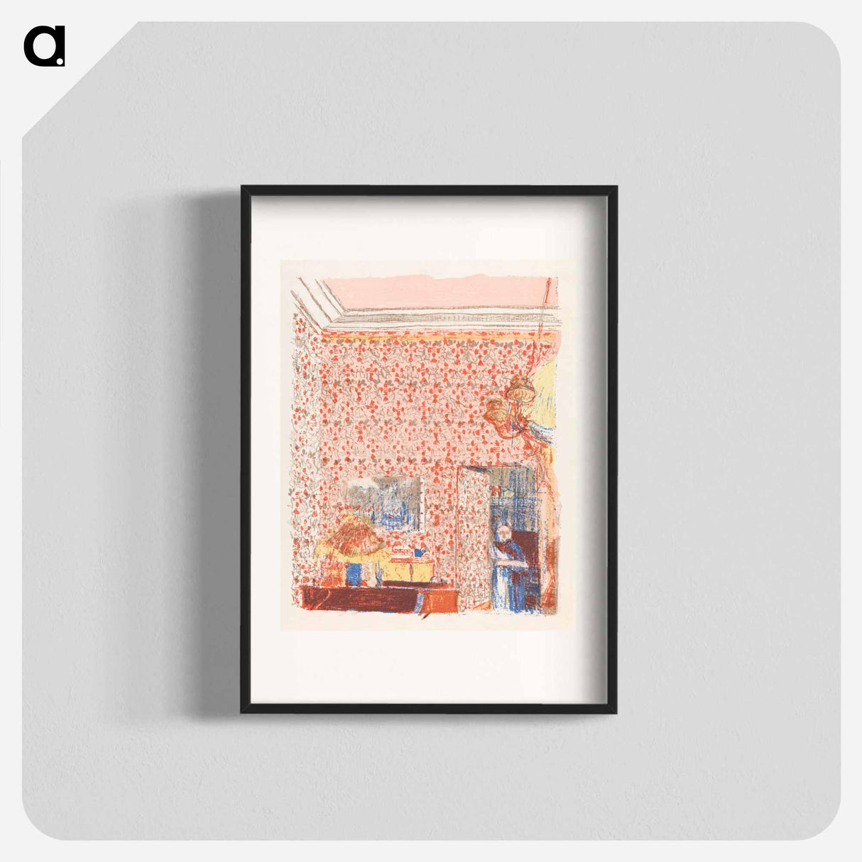 Interieur aux tentures roses I - エドゥアール ヴュイヤール Poster.