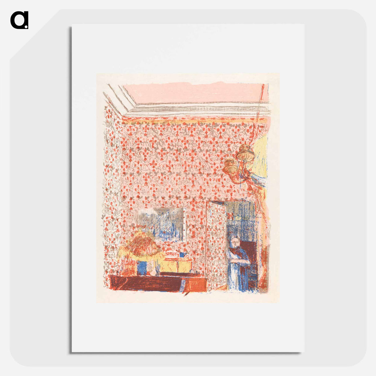 Interieur aux tentures roses I - エドゥアール ヴュイヤール Poster.