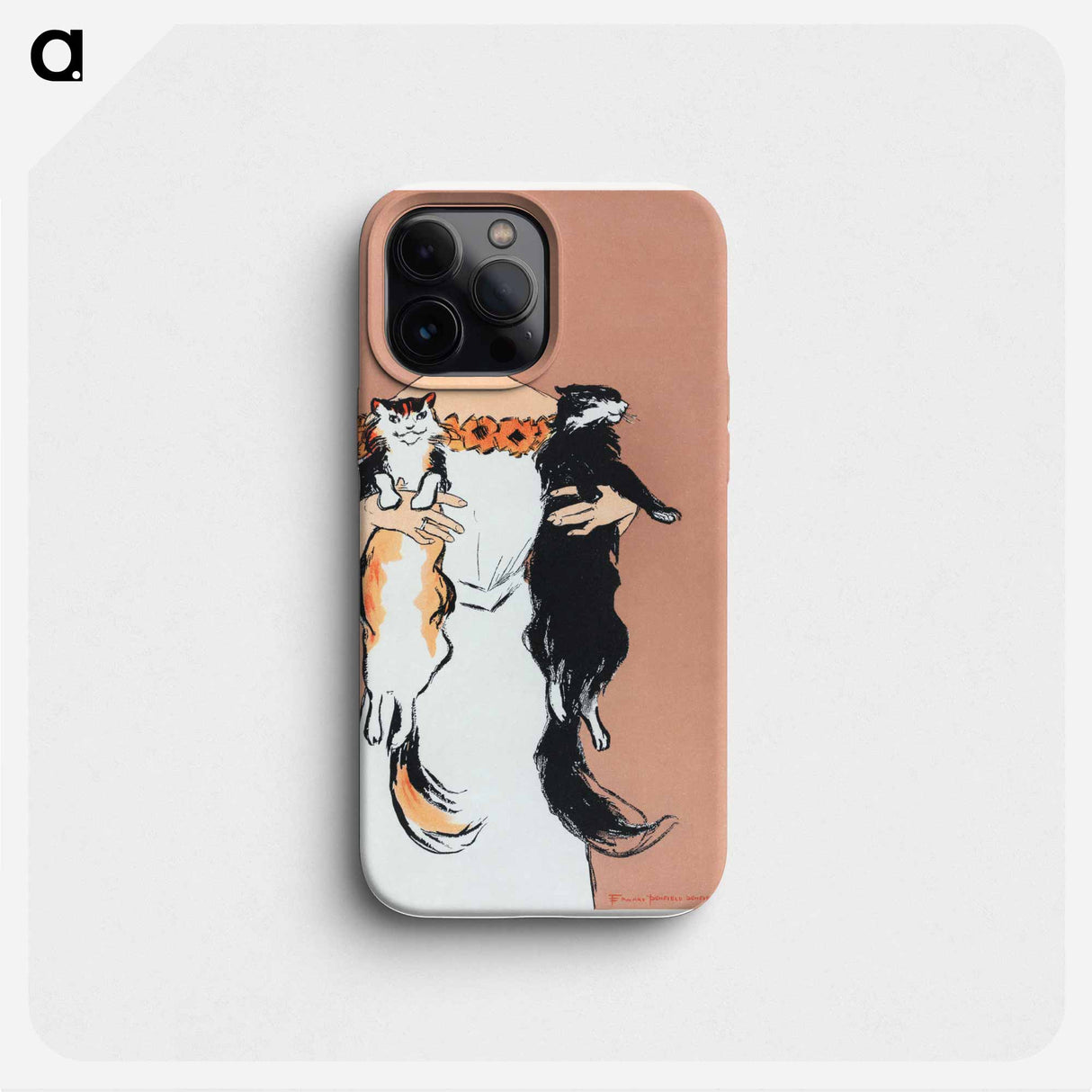 Woman holding cats - Edward Penfield Phone Case.