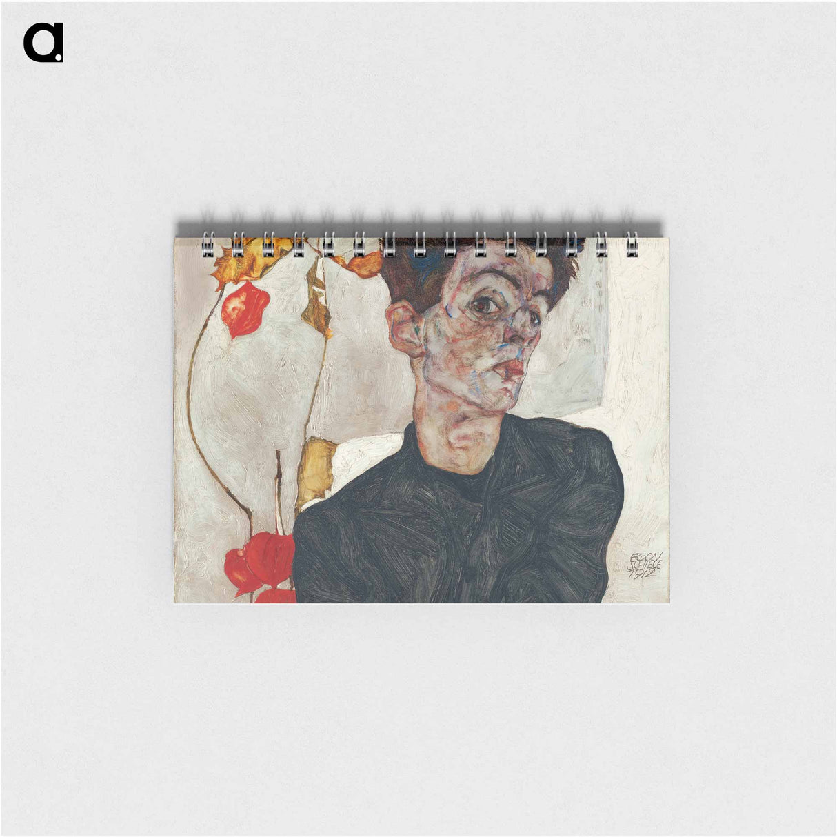 Egon Schiele's Self-Portrait with Physalis - エゴン シーレ Memo.
