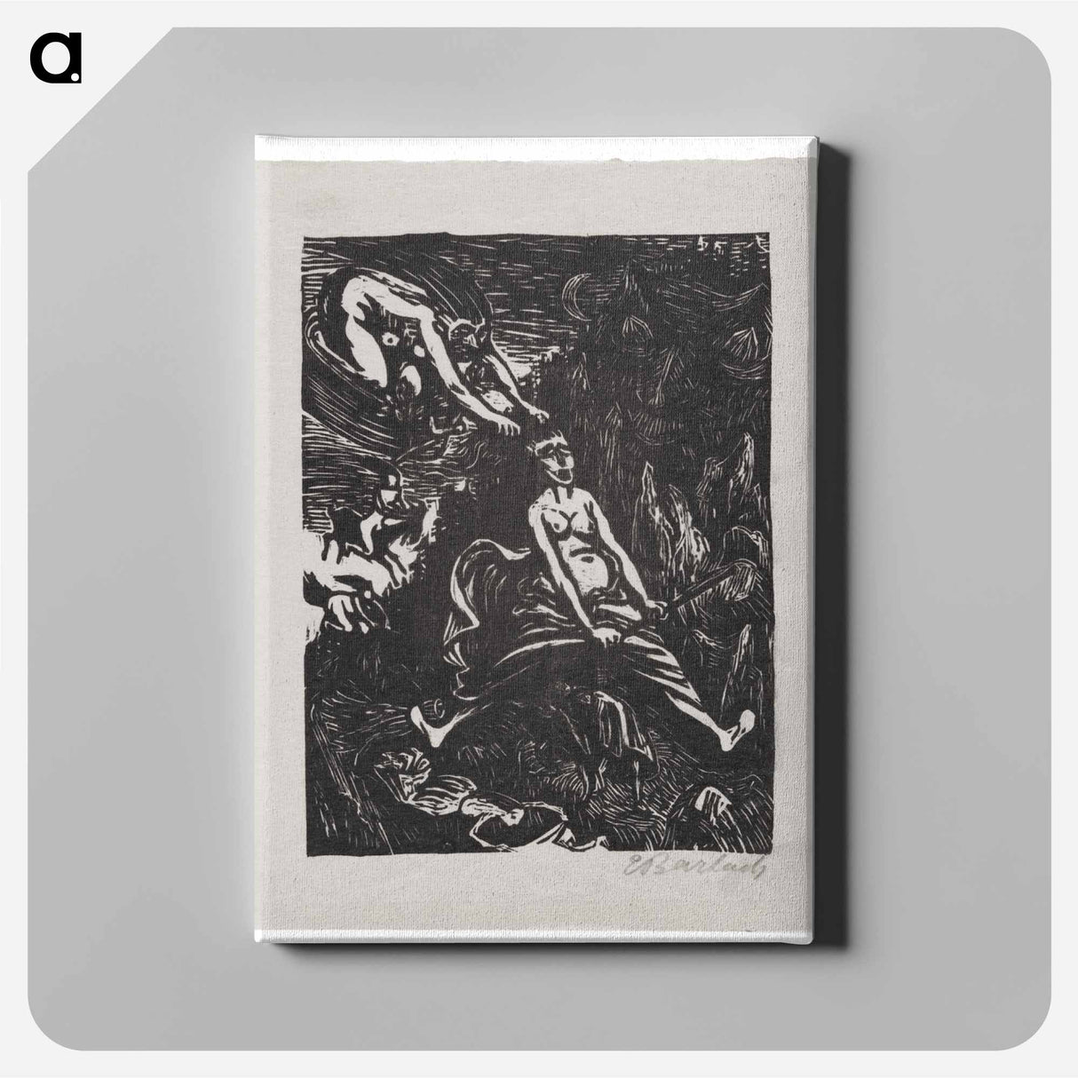 Witches' Ride - エルンスト ハインリヒ バルラッハ Canvas.