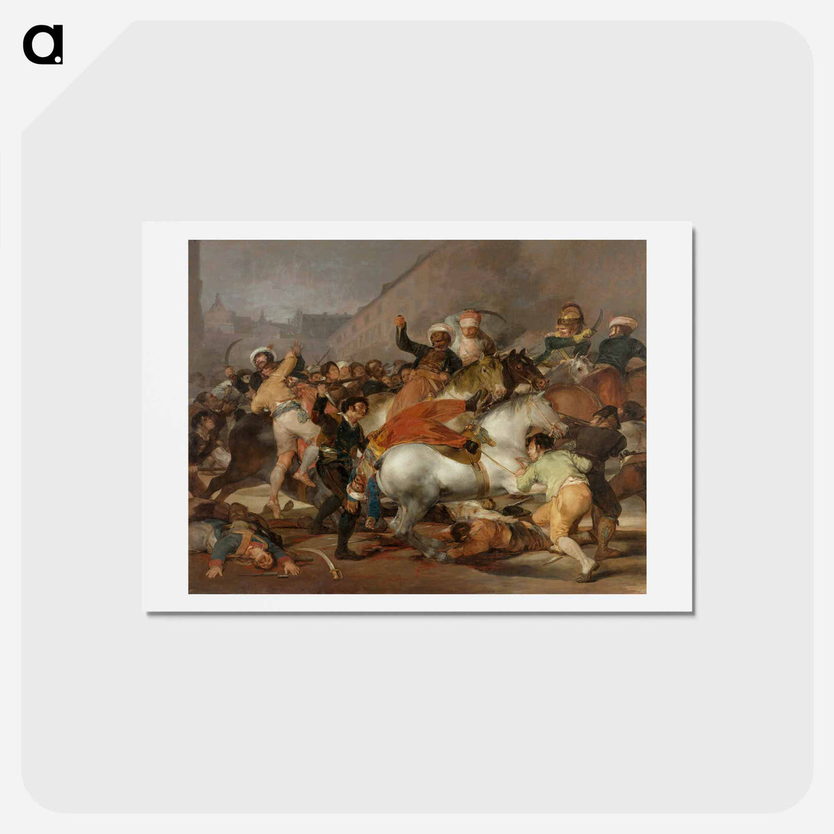 アートポストカード-El dos de mayo de 1808 en Madrid - フランシスコ デ ゴヤ Postcard.