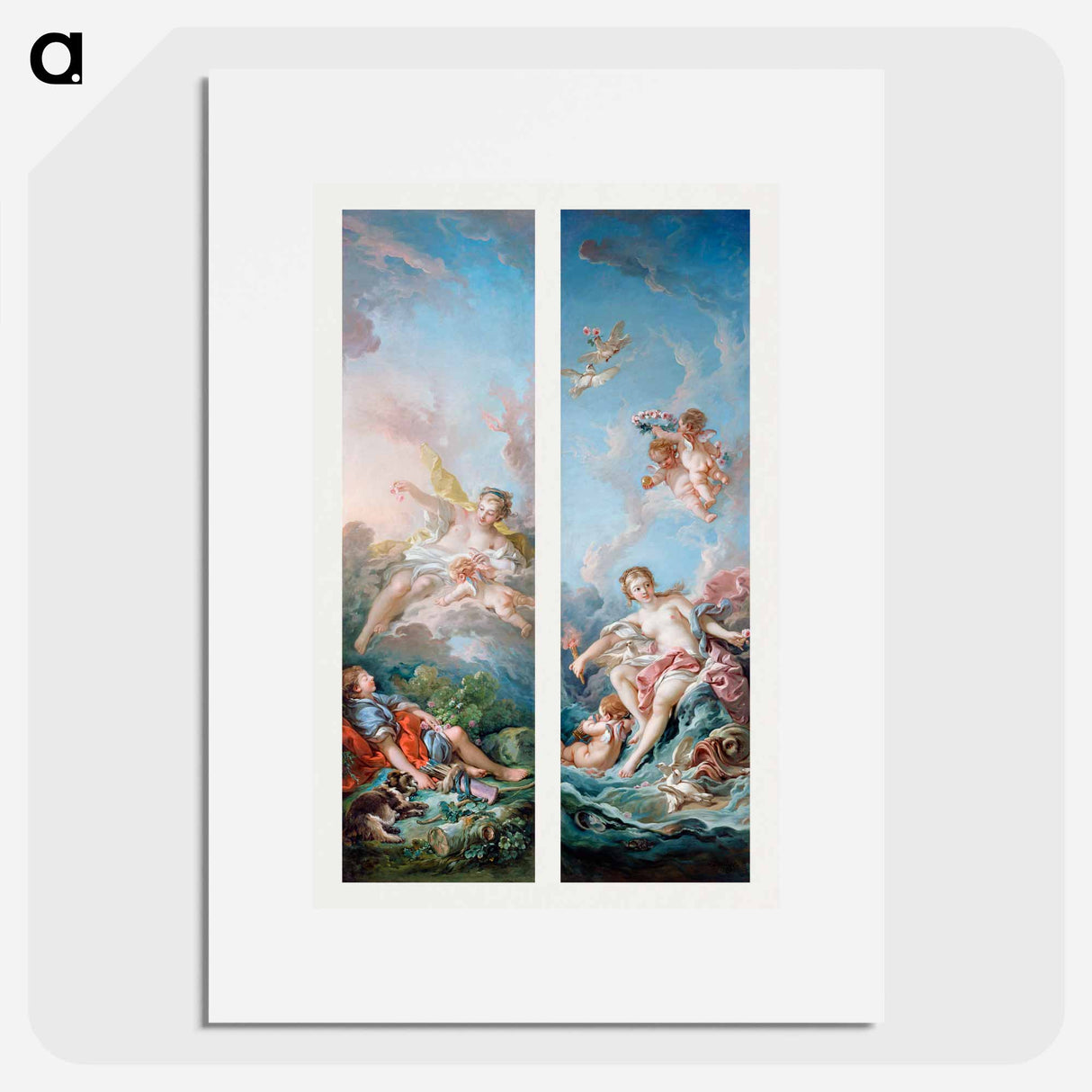 Aurora and Cephalus, Venus on the Waves - Francois Boucher Poster.