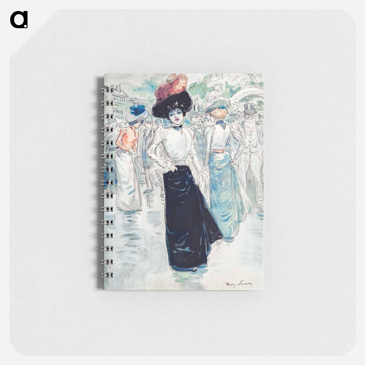 アートメモ帳-A Parisienne on a Crowded Street - アンリ ソム Memo.
