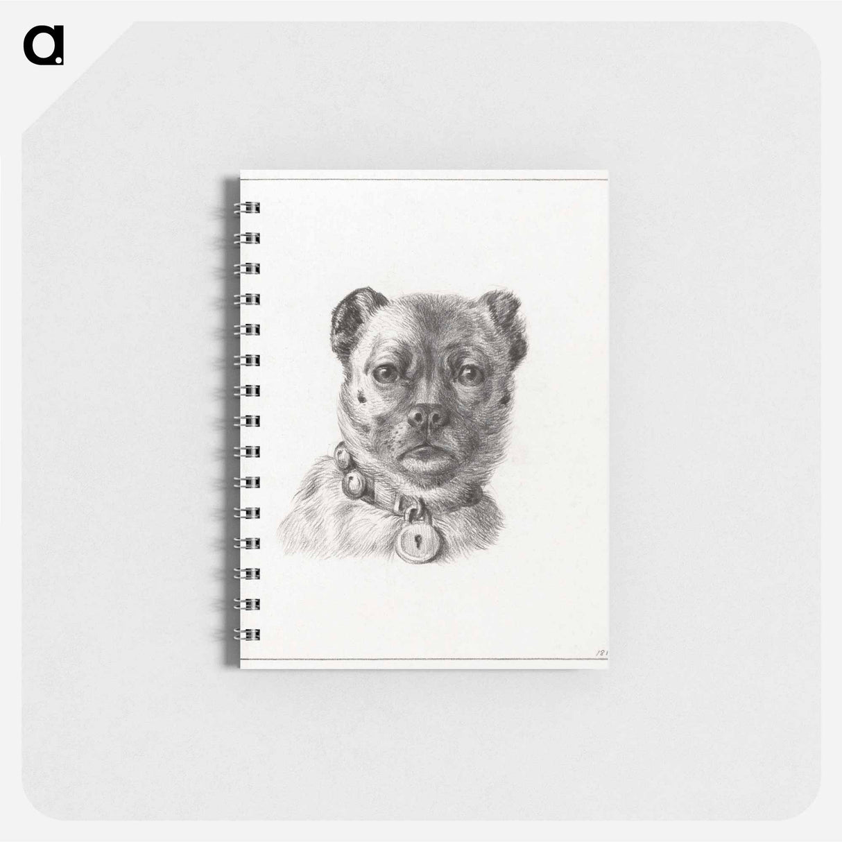 Dog head with a collar - ジャン ベルナール Memo.