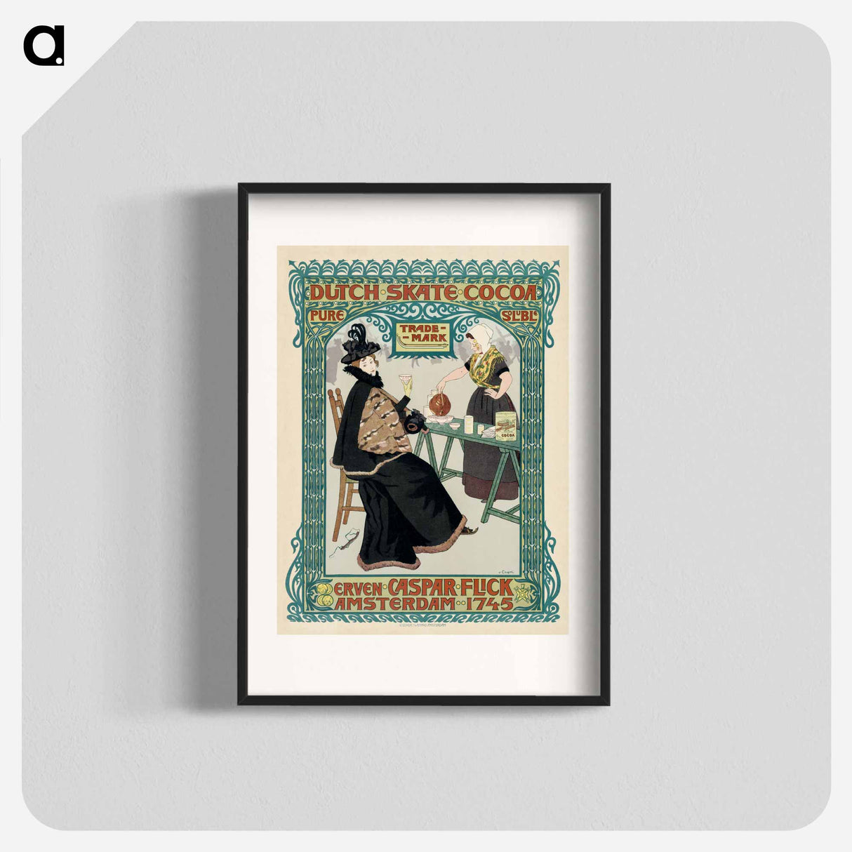 Dutch skate cocoa - Johan Georg van Kasper Poster.