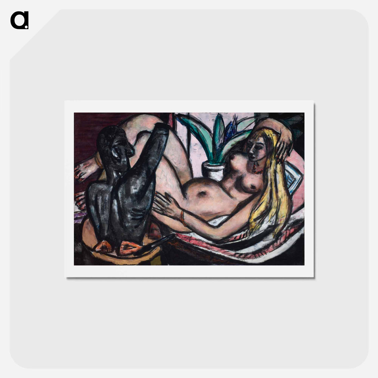 アートポストカード-Studio (Female Nude and Sculpture)
- マックス ベックマン Postcard.