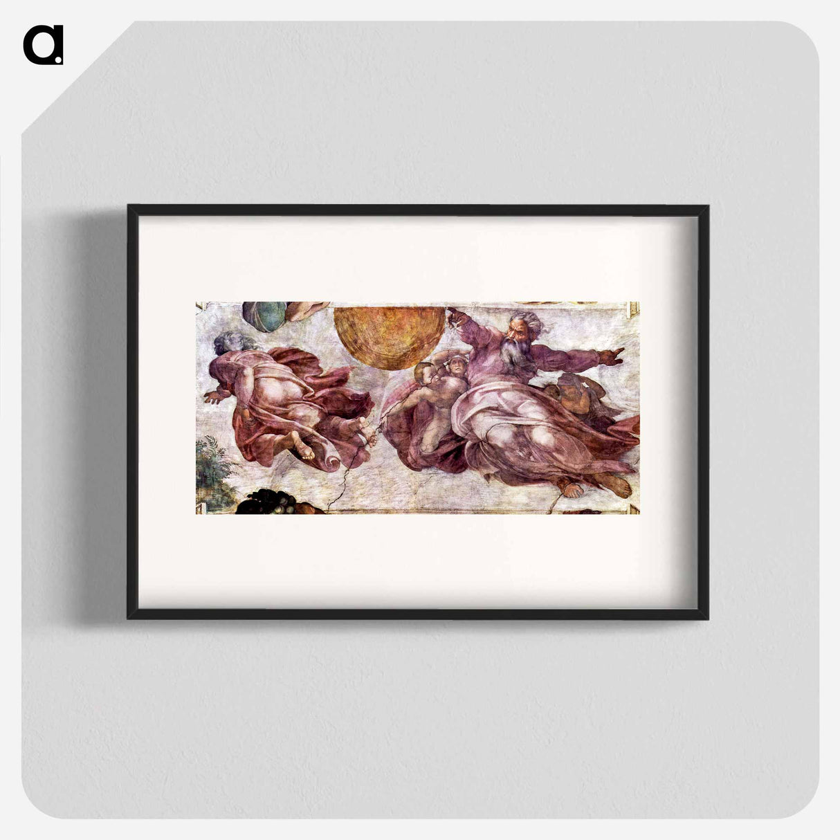 Michelangelo Buonarroti's Fresco in the Sistine Chapel - ミケランジェロ ブオナローティ Poster.