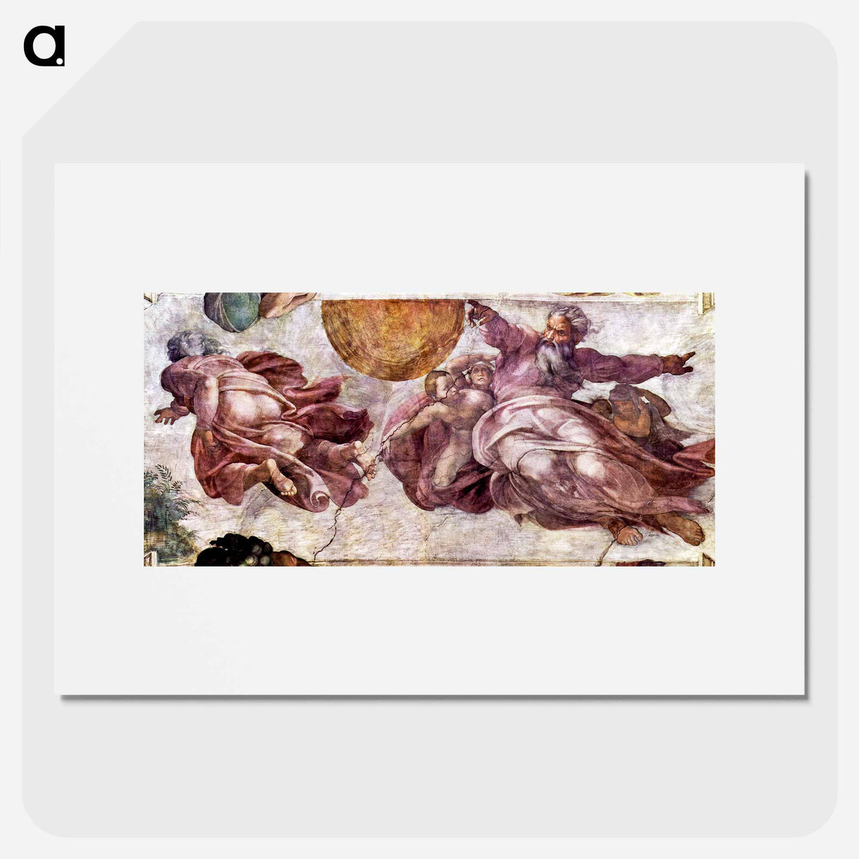 Michelangelo Buonarroti's Fresco in the Sistine Chapel - ミケランジェロ ブオナローティ Poster.