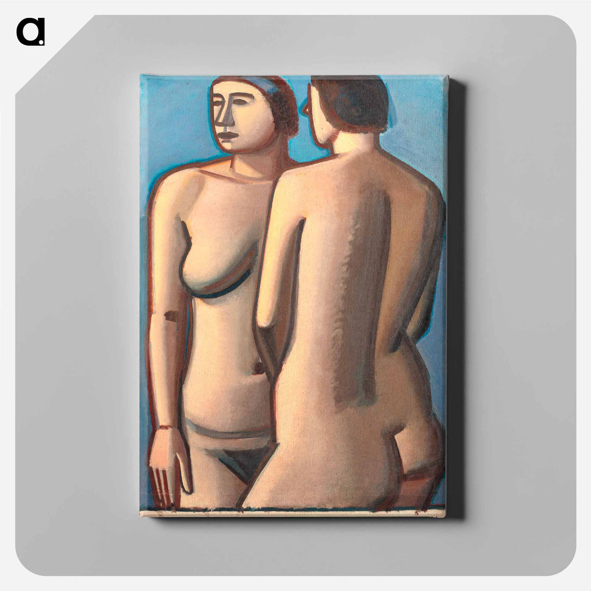 Two Female Nudes - Wilhelm Lundström Canvas.