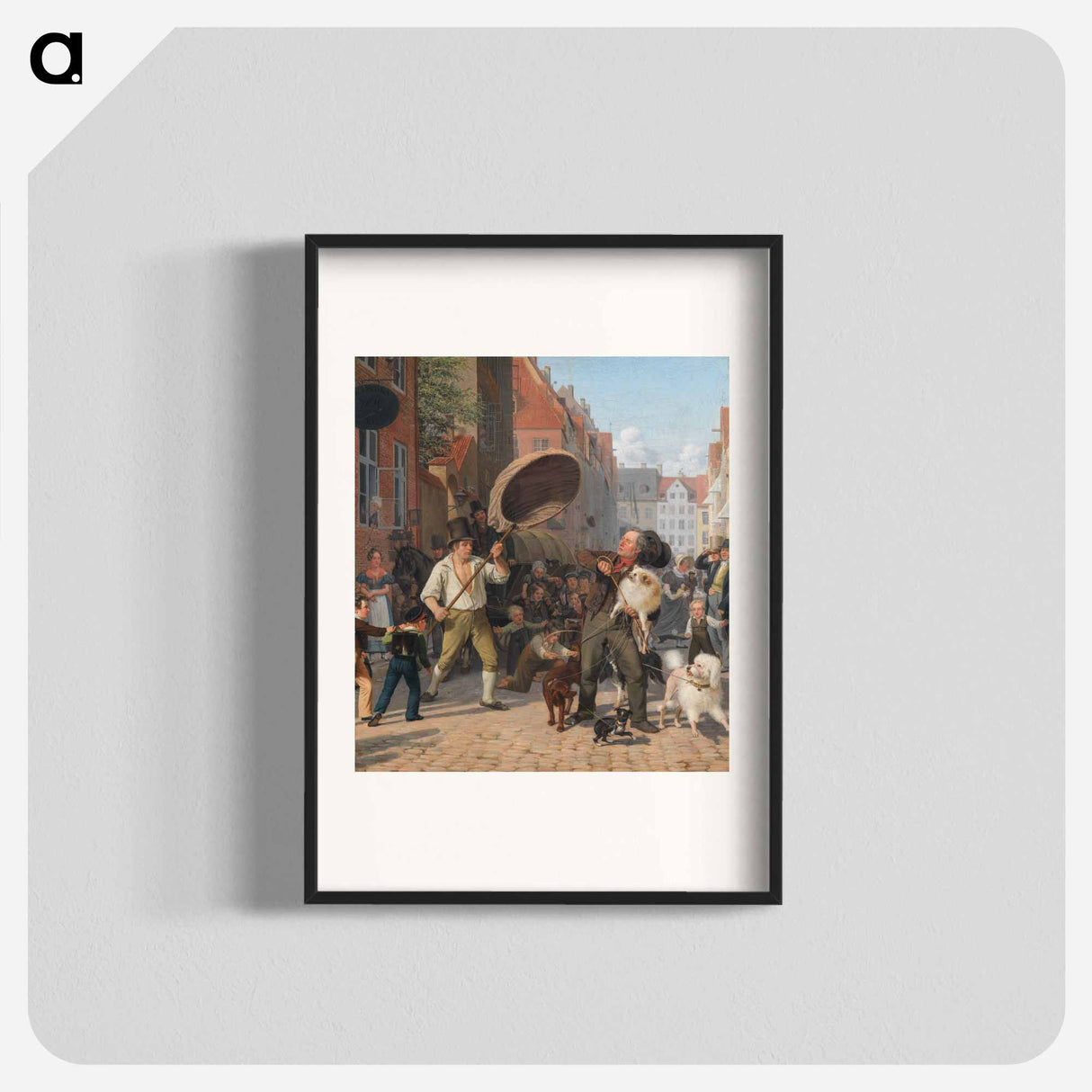 A street scene in the dog days - Wilhelm Marstrand Poster.