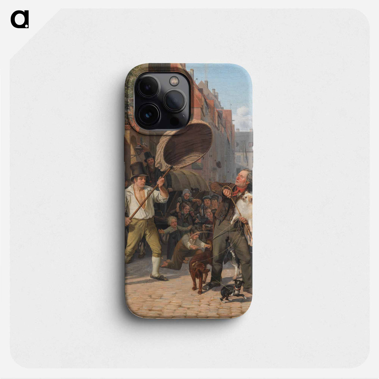 A street scene in the dog days - Wilhelm Marstrand Phone Case.