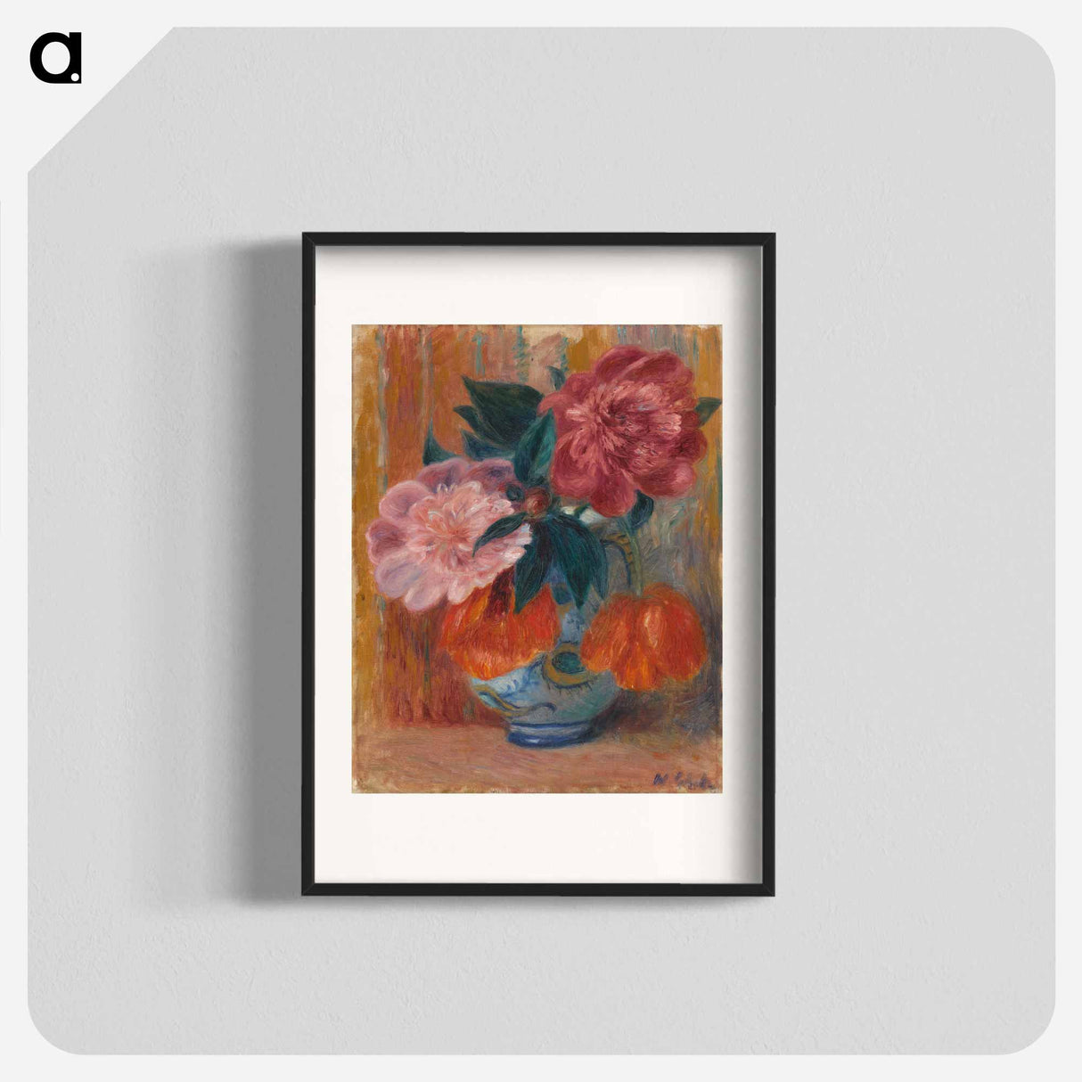 Tulips and Peonies in Pitcher - William James Glackens Poster.