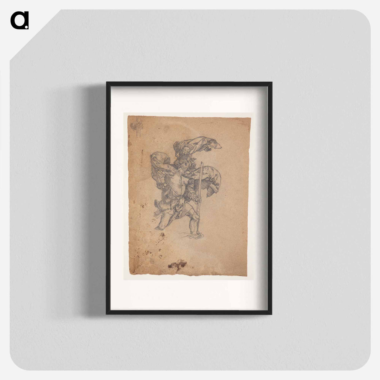 Study after Dürer: Saint Christopher I - アルブレヒト デューラー Poster.