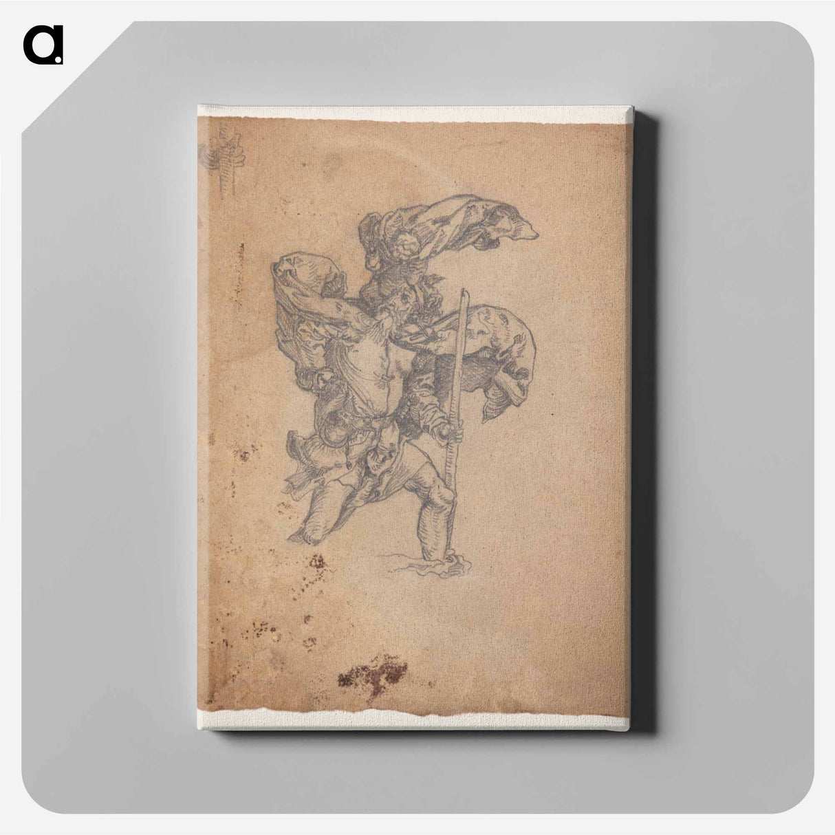 Study after Dürer: Saint Christopher I - アルブレヒト デューラー Canvas.