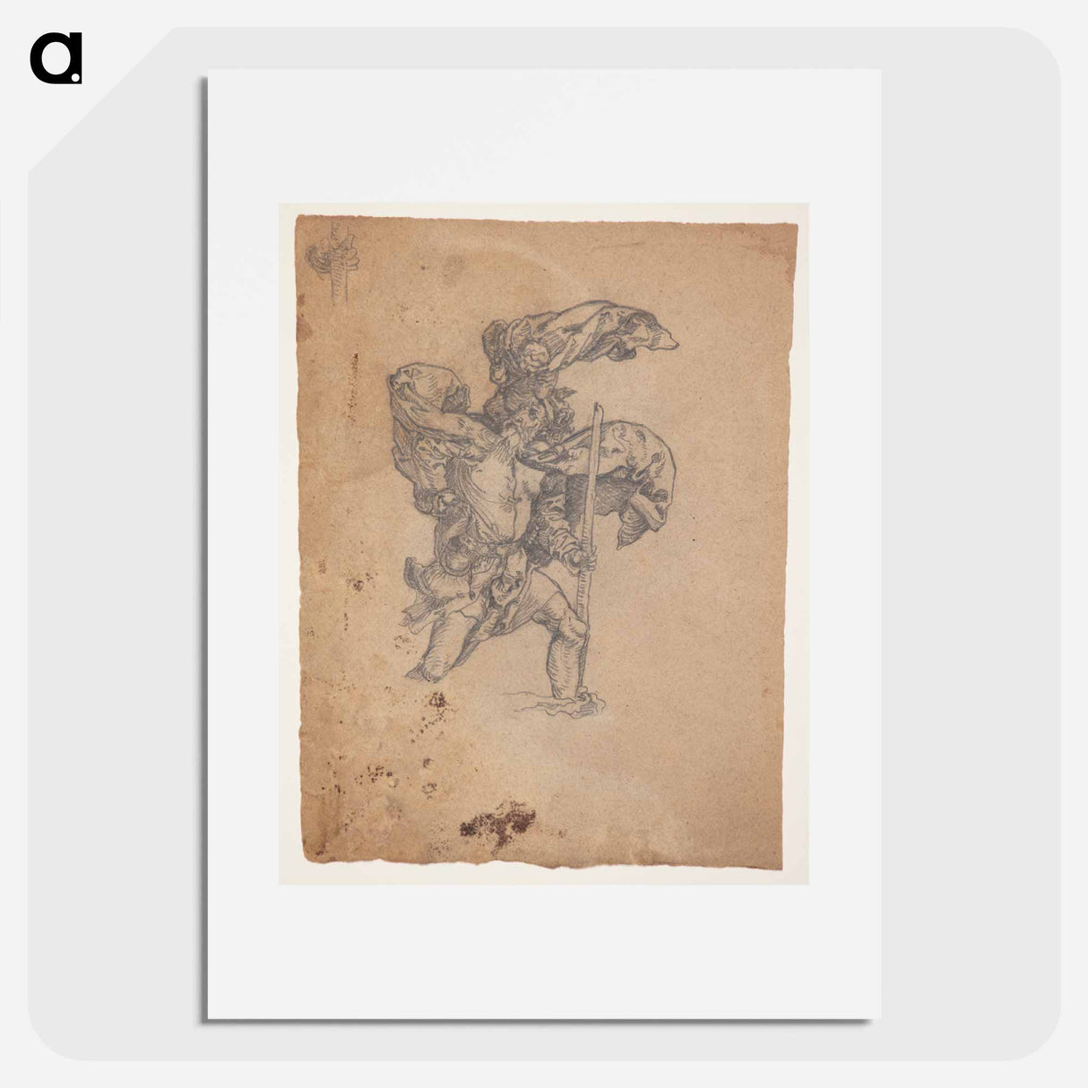 Study after Dürer: Saint Christopher I - アルブレヒト デューラー Poster.