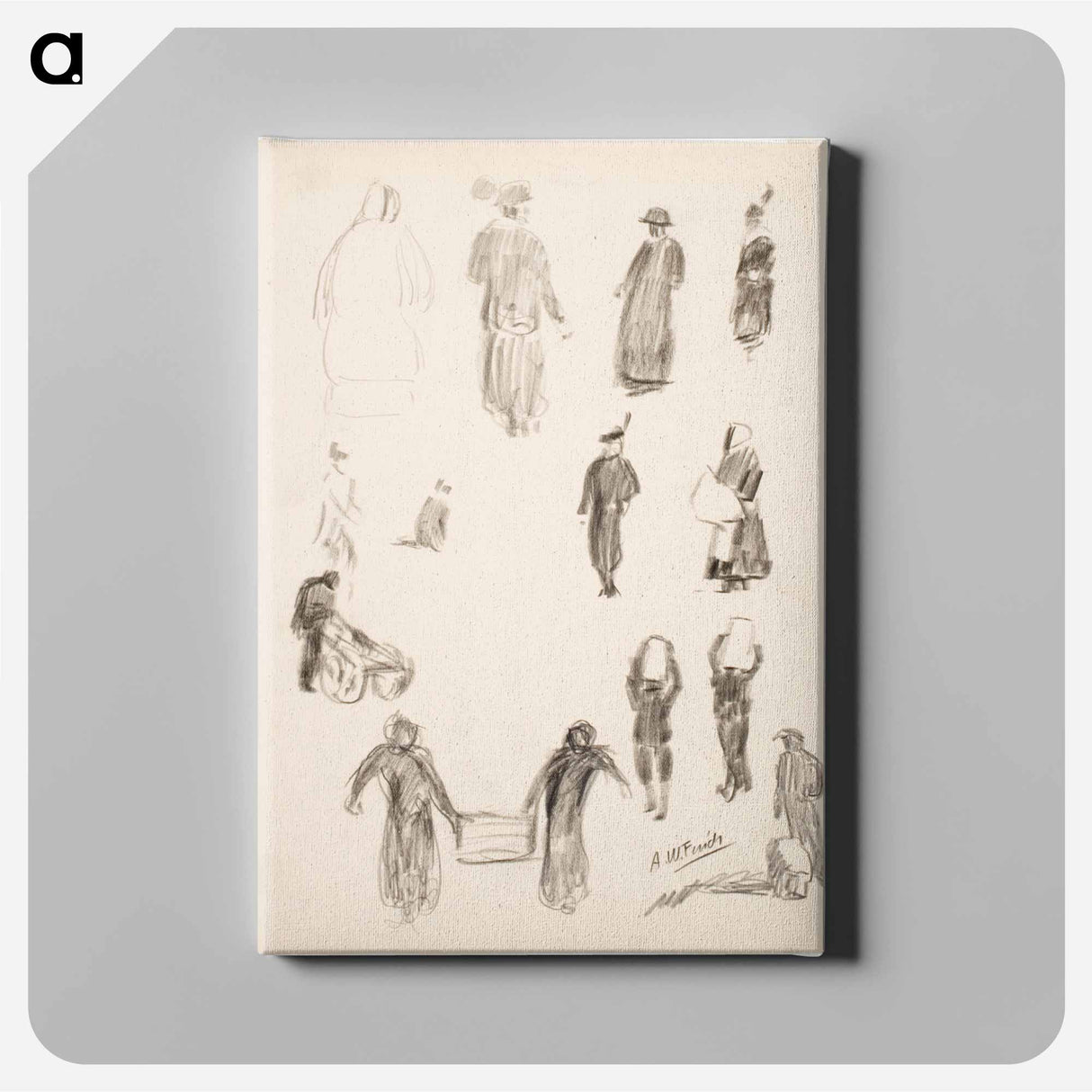 Henkilöharjoitelma - アルフレッド ウィリアム フィンチ Canvas.