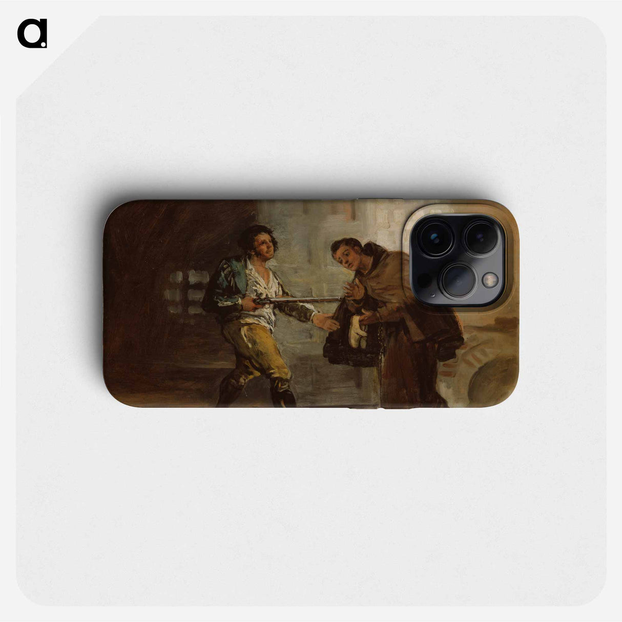 Friar Pedro Offers Shoes to El Maragato and Prepares to Push Aside His Gun - Francisco de Goya Phone Case.
