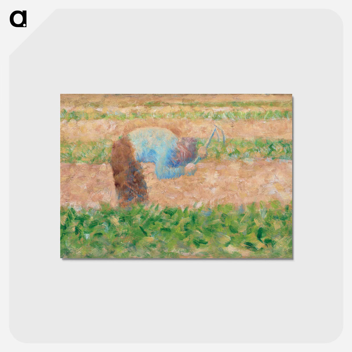 アートポストカード-Man with a Hoe - ジョルジュ スーラ Postcard.