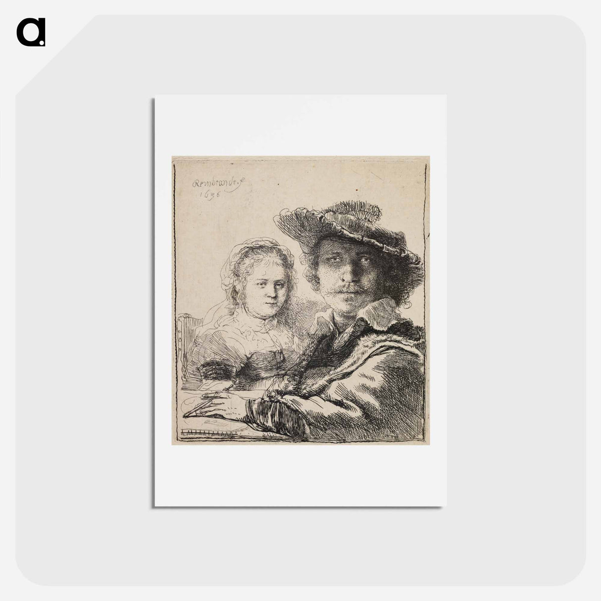 アートポストカード-Rembrandt - レンブラント ファン レイン Postcard.