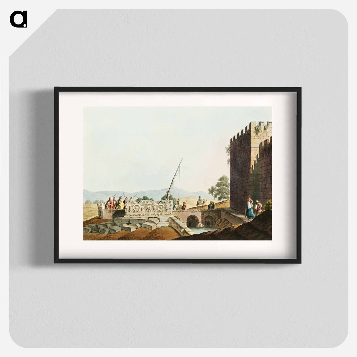 Sarcophagus from the Tombs of the Kings from Views in the Ottoman Dominions, in Europe, in Asia, and some of the Mediterranean islands - Views in the Ottoman Dominions Poster.