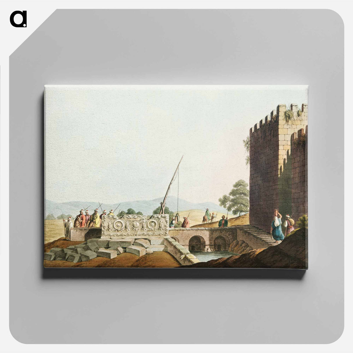 Sarcophagus from the Tombs of the Kings from Views in the Ottoman Dominions, in Europe, in Asia, and some of the Mediterranean islands - オスマン帝国領内の景色 Canvas.