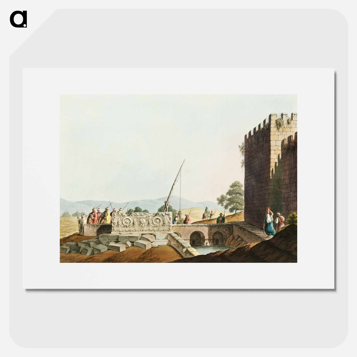 Sarcophagus from the Tombs of the Kings from Views in the Ottoman Dominions, in Europe, in Asia, and some of the Mediterranean islands - Views in the Ottoman Dominions Poster.