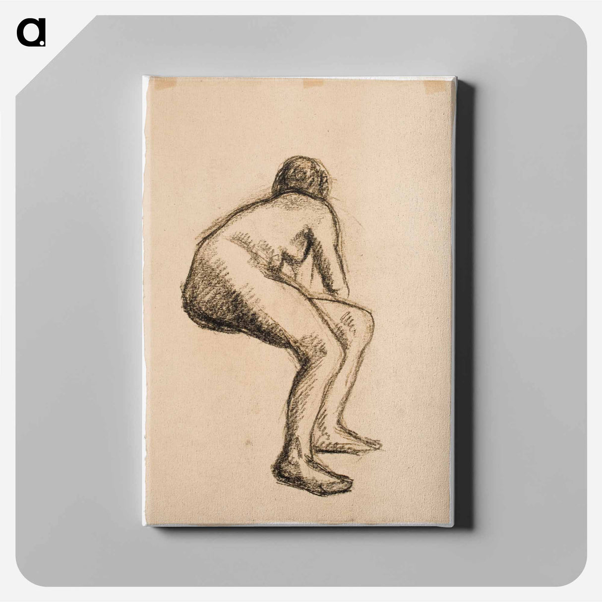 Malliharjoitelma, istuva nainen - アルフレッド ウィリアム フィンチ Canvas.