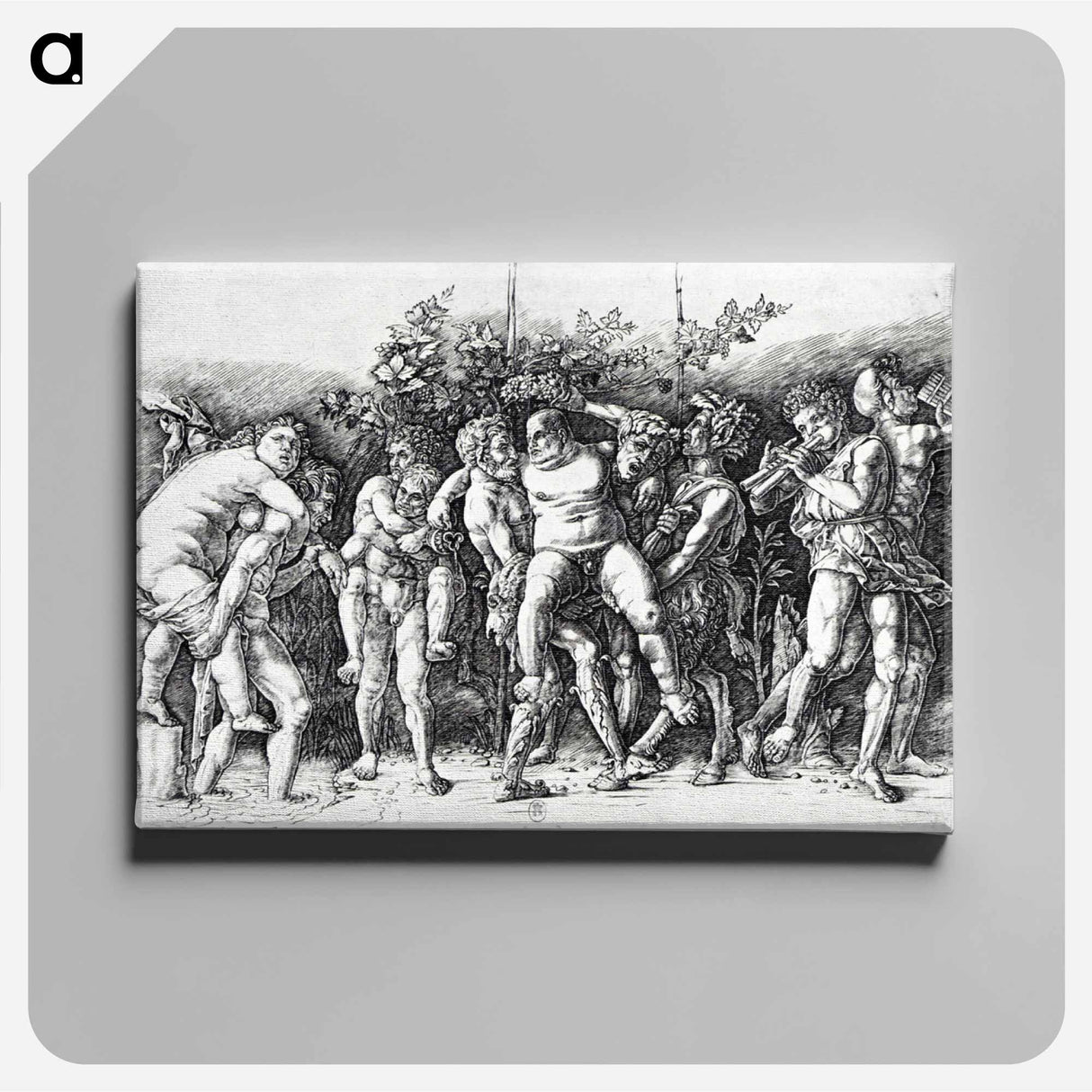 アートパネル-Bacchanal in Silene - アンドレア マンテーニャ Canvas.