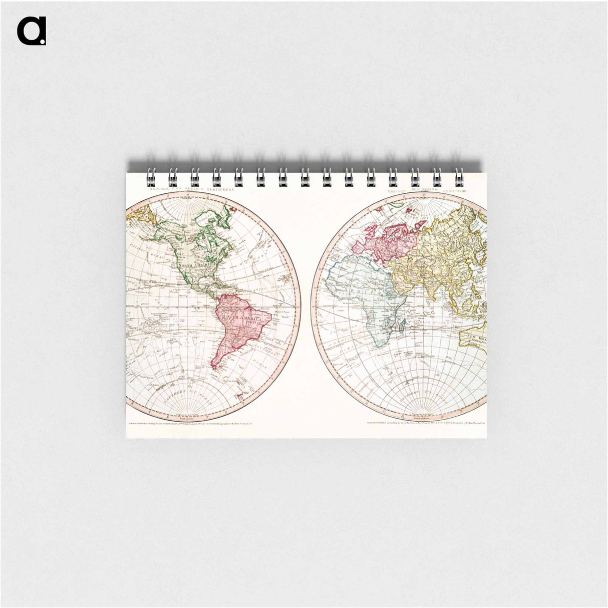 New World, or, Western Hemisphere; Old World, or Eastern Hemisphere - アンティーク地図 Memo.