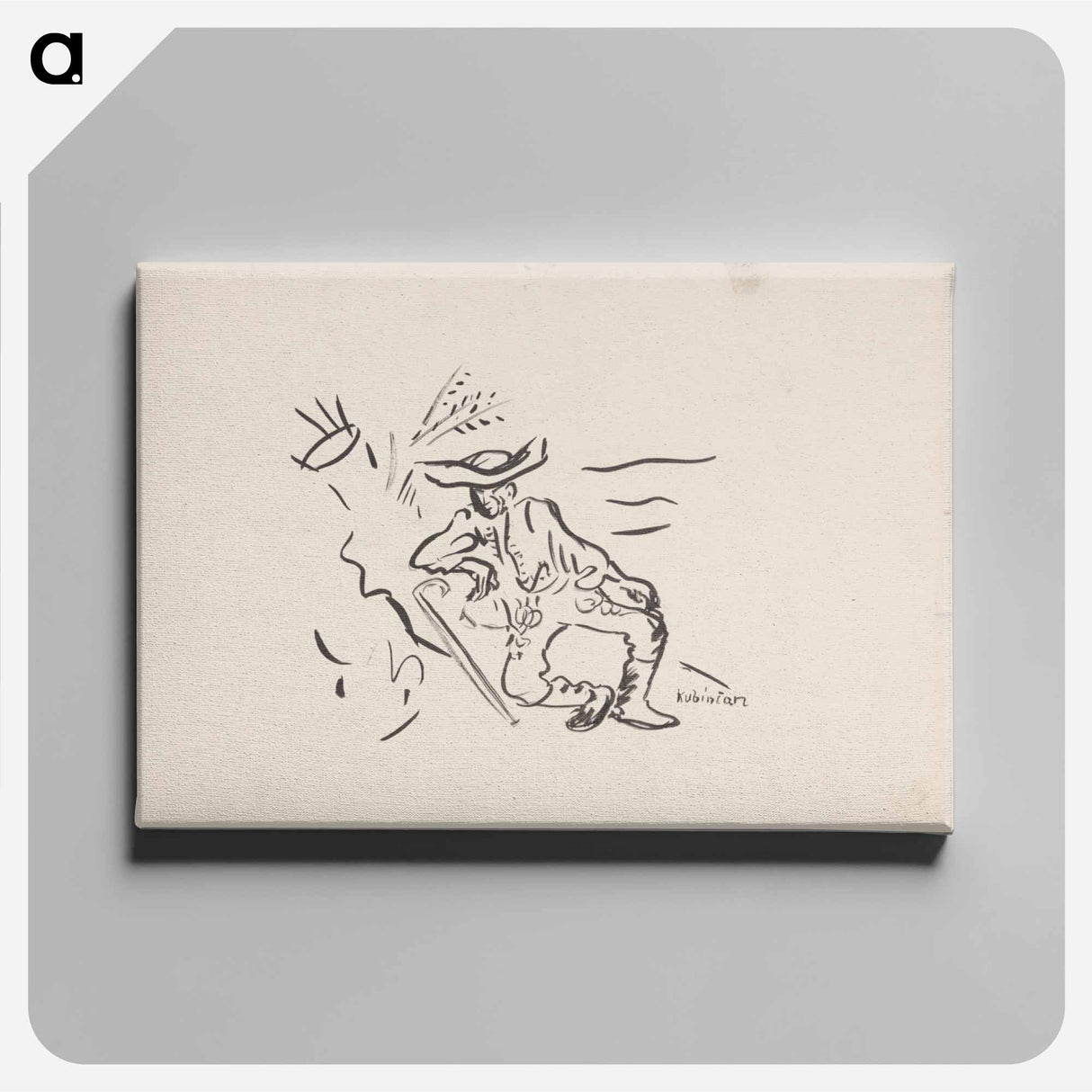 Sitting man - アーノルド ピーター ワイズ クビンチャン Canvas.